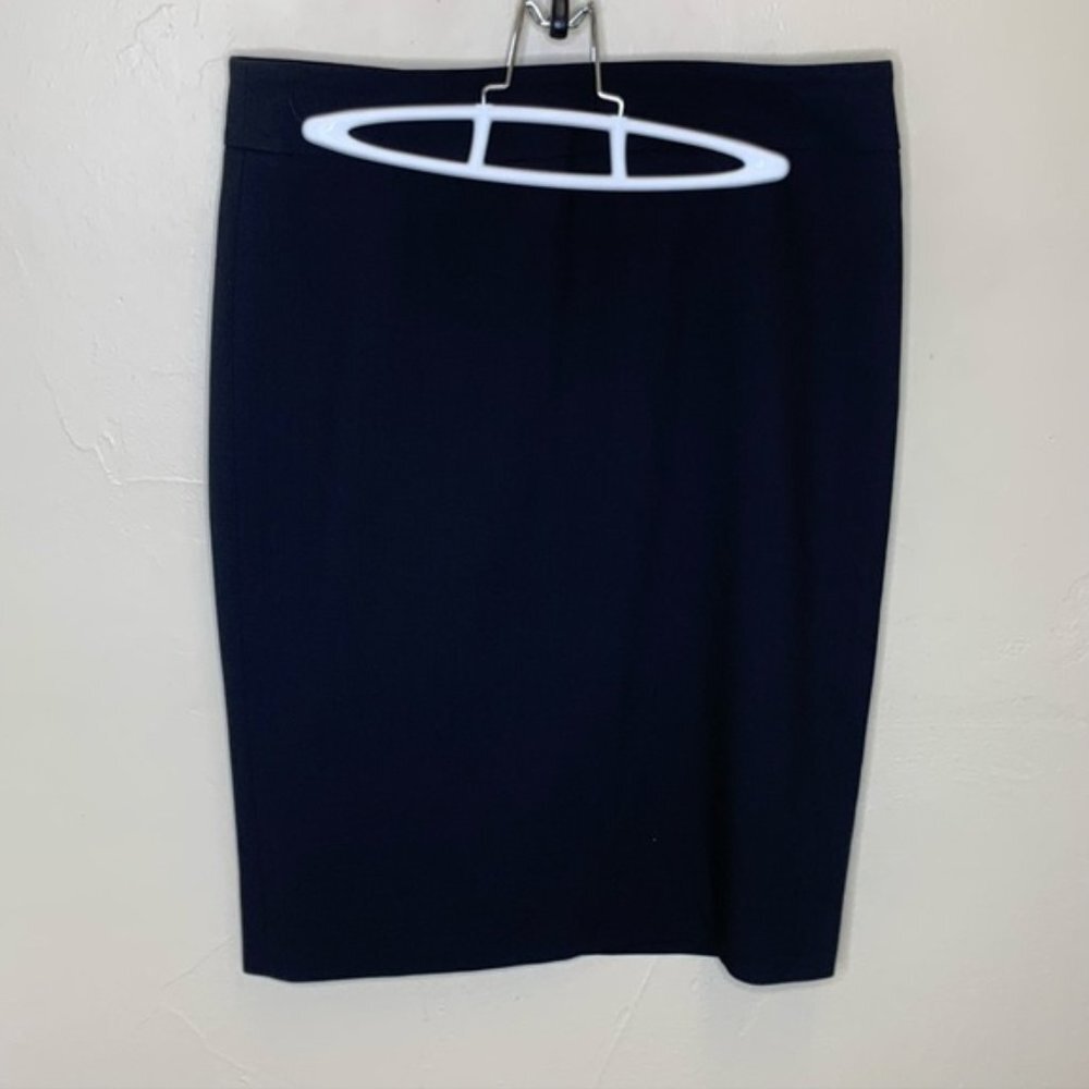 Armani Collezioni Black Virgin Wool Pencil Skirt